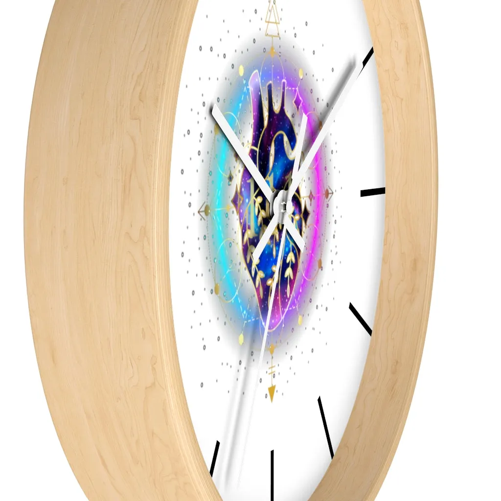 Yoga Spiritual Meditation Wall clock - Sacred Heart 111 Angel Number