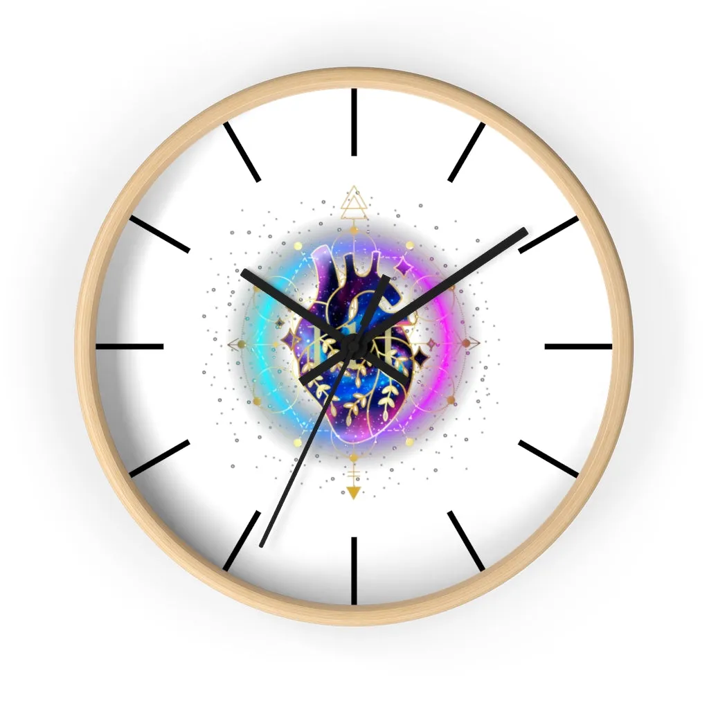 Yoga Spiritual Meditation Wall clock - Sacred Heart 111 Angel Number